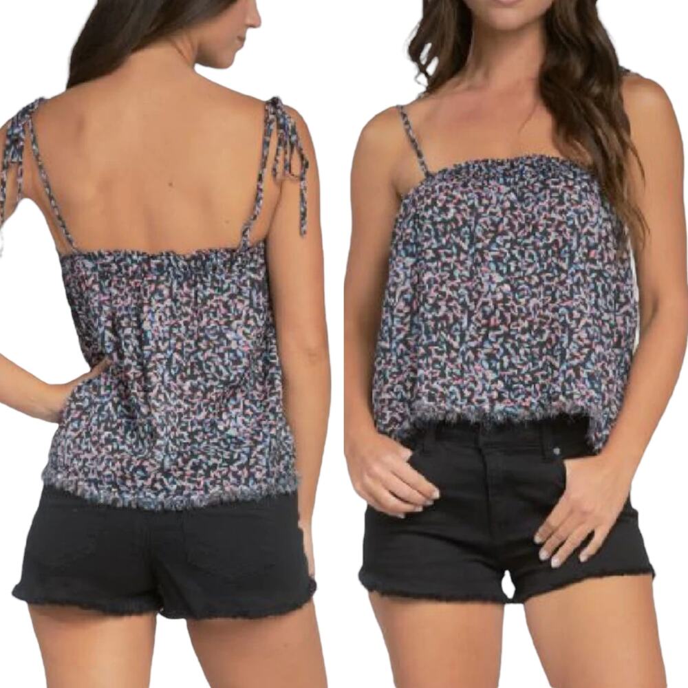 Elan Floral Tank Top Size L